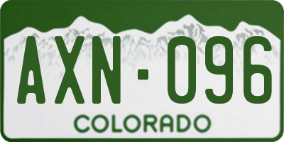CO license plate AXN096