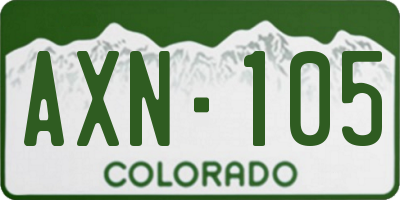 CO license plate AXN105