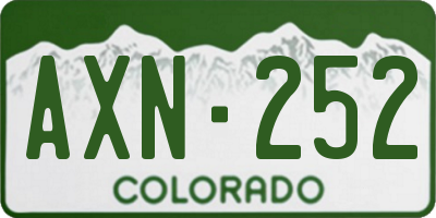 CO license plate AXN252