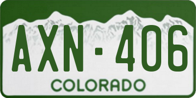 CO license plate AXN406