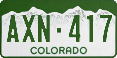CO license plate AXN417
