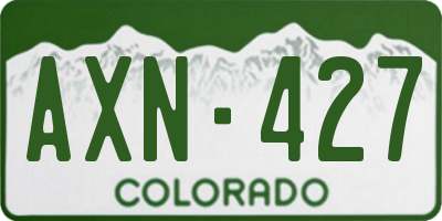 CO license plate AXN427