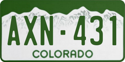 CO license plate AXN431