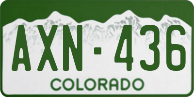 CO license plate AXN436