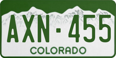 CO license plate AXN455