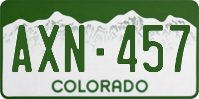 CO license plate AXN457