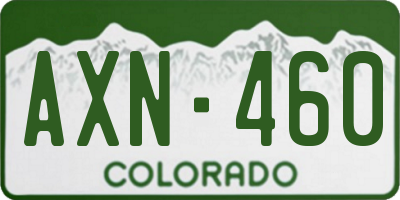 CO license plate AXN460