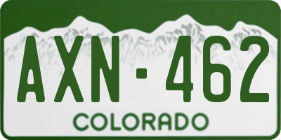 CO license plate AXN462