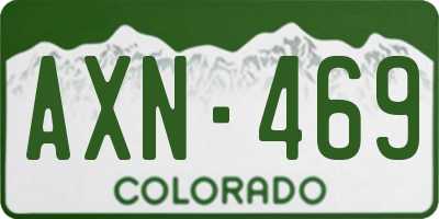 CO license plate AXN469