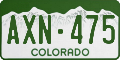 CO license plate AXN475