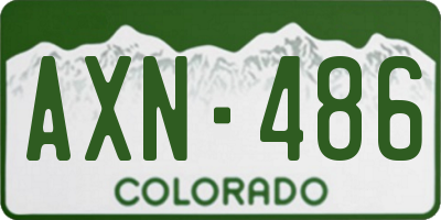 CO license plate AXN486