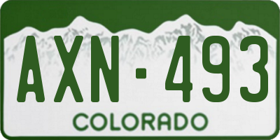 CO license plate AXN493