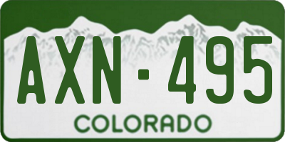 CO license plate AXN495