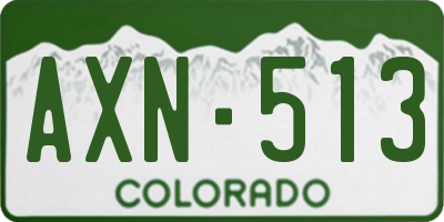 CO license plate AXN513
