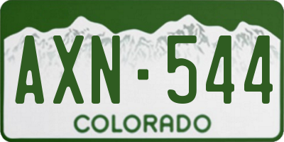 CO license plate AXN544