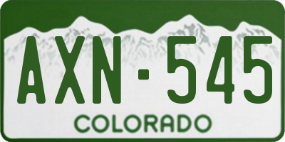 CO license plate AXN545