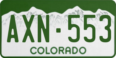CO license plate AXN553