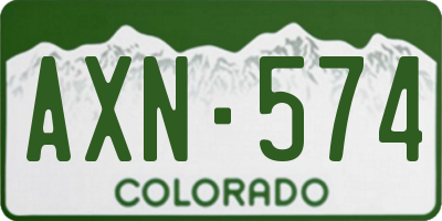 CO license plate AXN574