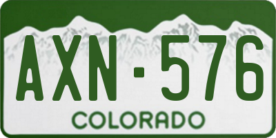 CO license plate AXN576