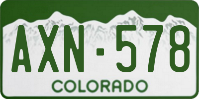 CO license plate AXN578