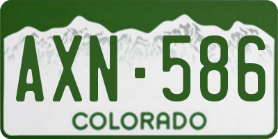 CO license plate AXN586