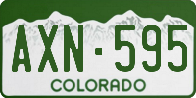 CO license plate AXN595