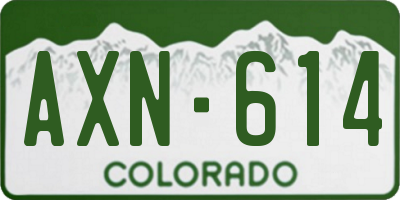 CO license plate AXN614