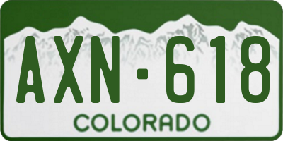 CO license plate AXN618