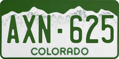 CO license plate AXN625