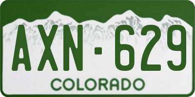 CO license plate AXN629