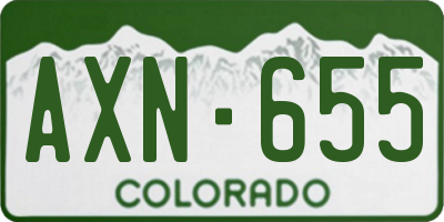 CO license plate AXN655
