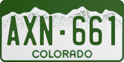 CO license plate AXN661