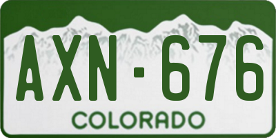 CO license plate AXN676