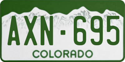 CO license plate AXN695