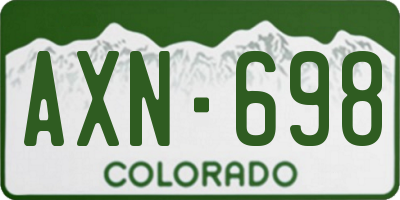 CO license plate AXN698