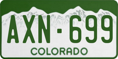CO license plate AXN699