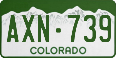 CO license plate AXN739