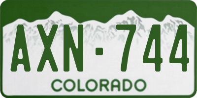 CO license plate AXN744