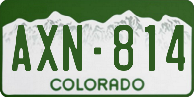 CO license plate AXN814