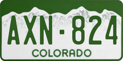 CO license plate AXN824