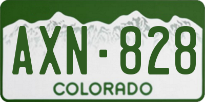 CO license plate AXN828