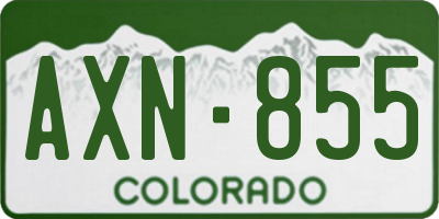 CO license plate AXN855