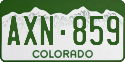 CO license plate AXN859