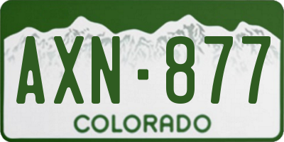CO license plate AXN877
