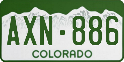 CO license plate AXN886