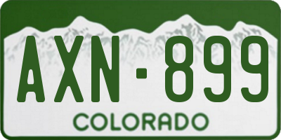 CO license plate AXN899