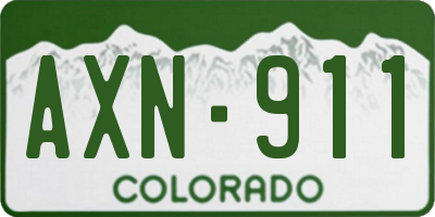 CO license plate AXN911