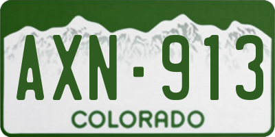 CO license plate AXN913