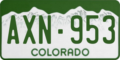 CO license plate AXN953