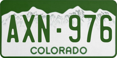 CO license plate AXN976